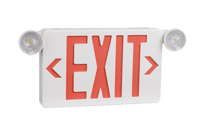 LED Exit Sign with Lights